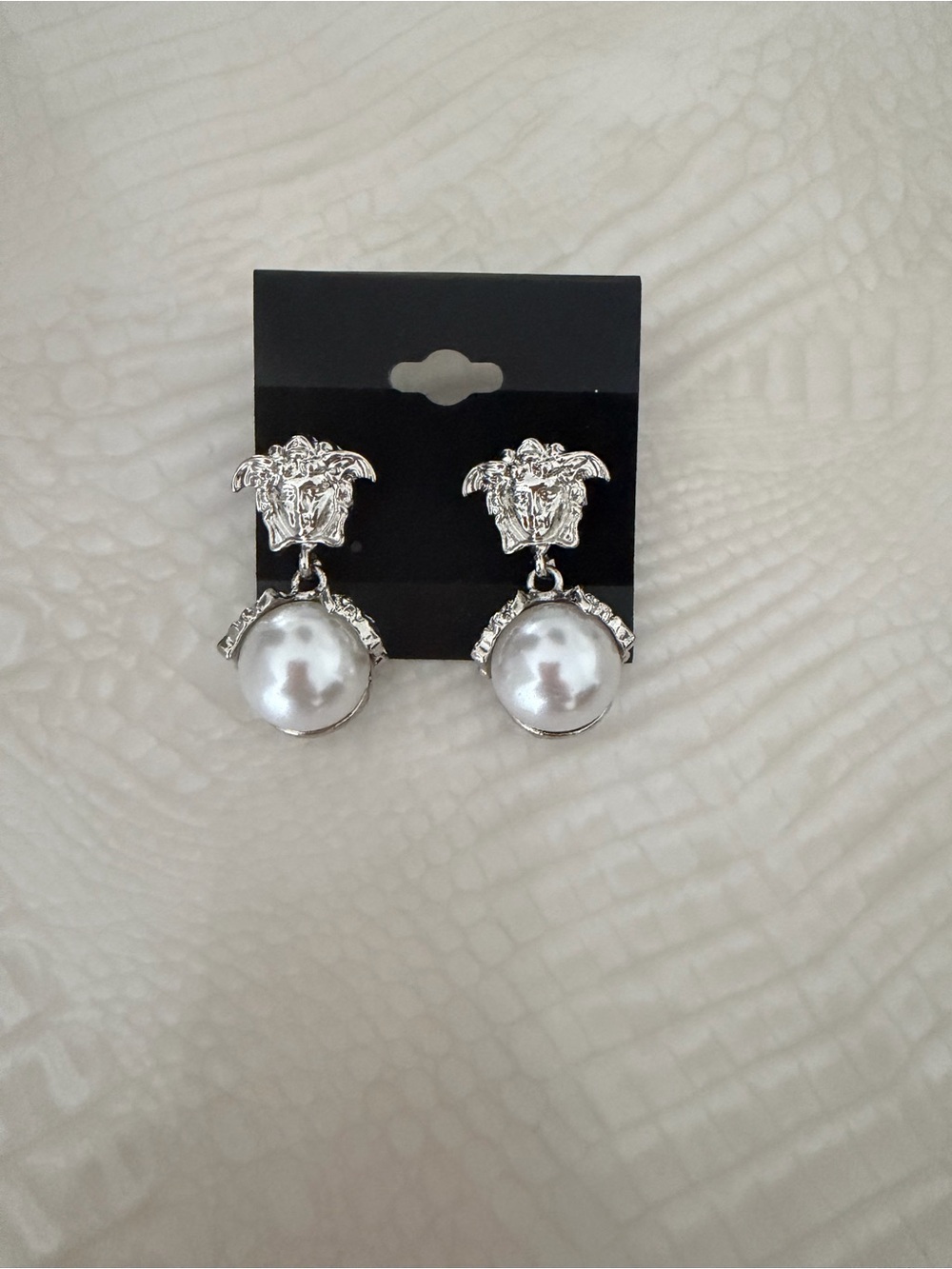 Silver Pearl Drop Earrings - Women Jewelry